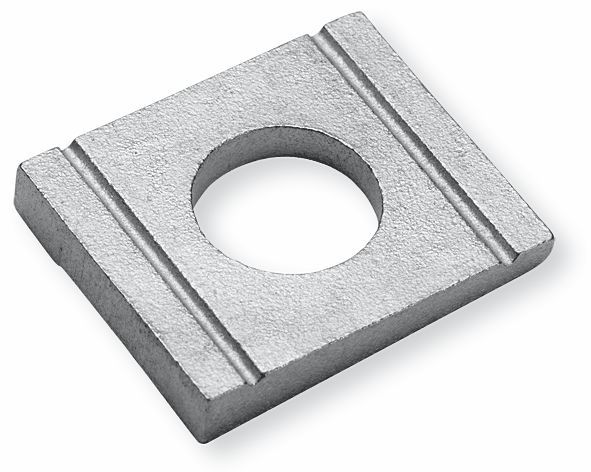 DIN 434 Négyzetes alátét U-szelvényhez, Acél, Horganyzott, D 24 M 22 termék fő termékképe