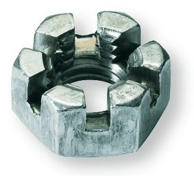 DIN 937 Hatlapú koronás anya (alacsony forma), 8., Horganyzott, M 18x1,5 termék fő termékképe